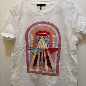 Maje White Starburst Women’s T-Shirt